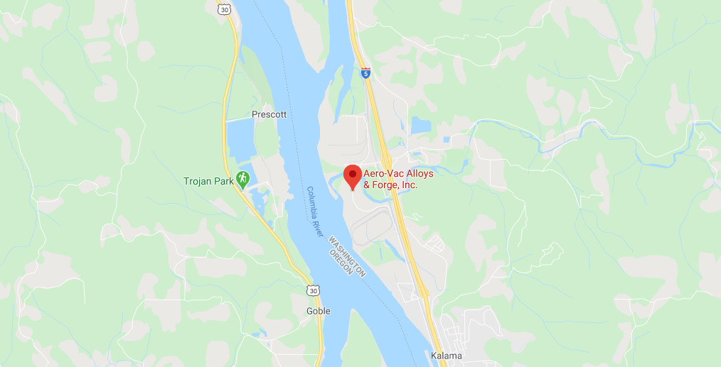 Aero-Vac Alloys & Forge, Inc. is located in Kalama, Washington, USA